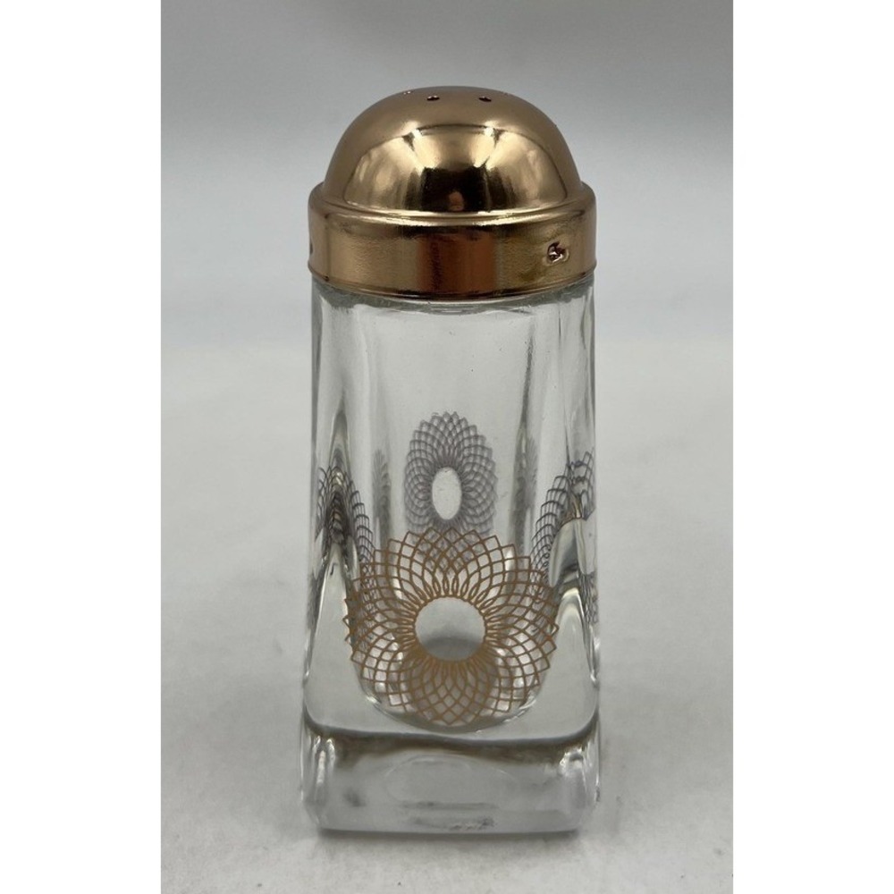Vintage Anchor Hocking Glass Salt Pepper Shaker 4.25" Diner Style 70s MCM